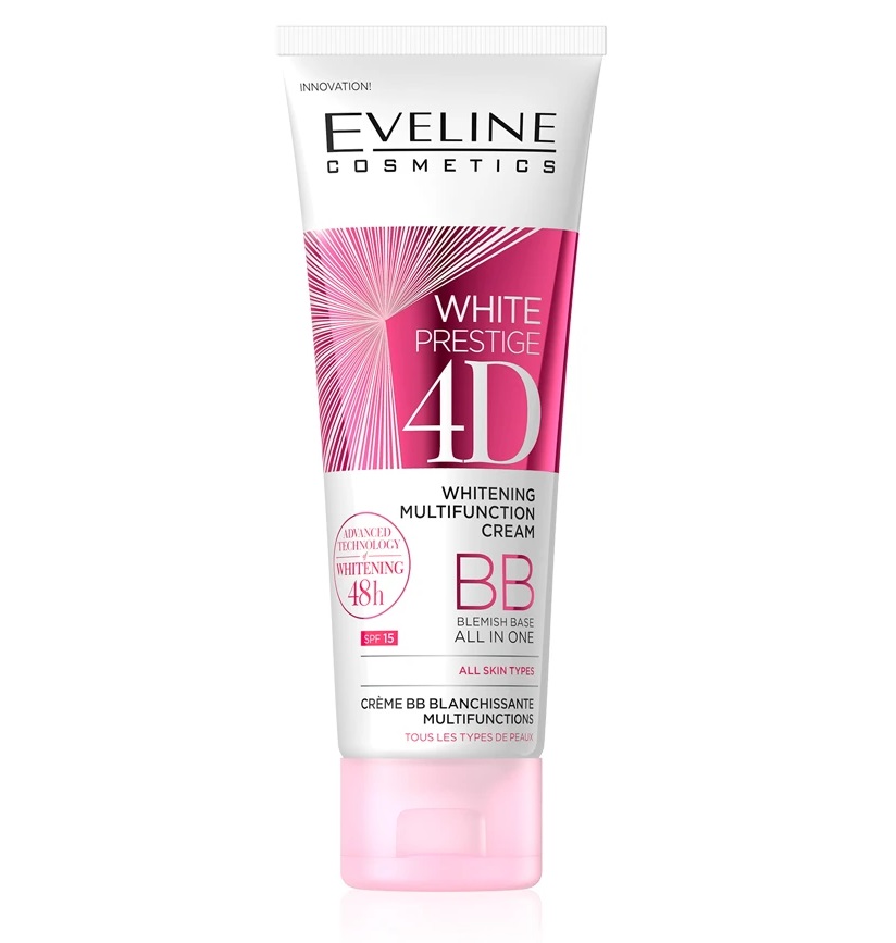 eveline-4d-bb-cream-2 BB کرم روشن کننده 4D اولاین حجم 50 میلی لیتر - Image 1