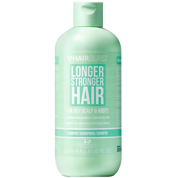 Hairburst-For-Oily-Scalp-And-Roots-Shampoo-1 شامپو هیربرست Hairburst سبز ضد چربی، اسکالپ و شوره حجم 350ml | ضد ریزش، پاکسازی کف سر و بازسازی مو - Image 1